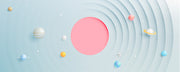 Planets Vinyl School Wallpaper