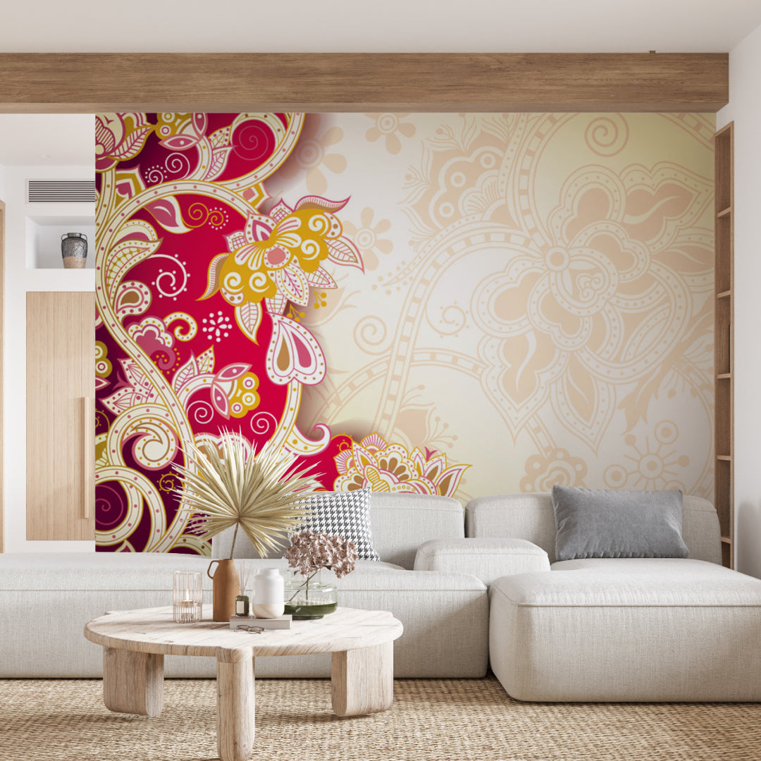 Pink And White Design Wallpaper