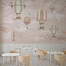 Beige Nursery School Wallpaper