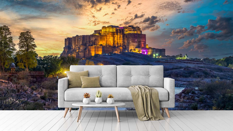 Majestic Mehrangarh Fort Rajasthan Wallpaper