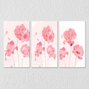Pink On Pink Base Flowers, Set Of 3
