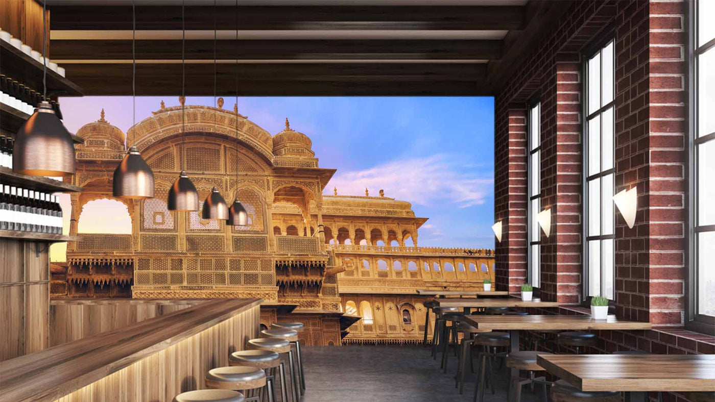 Amber Palace Front Rajasthan Wallpaper