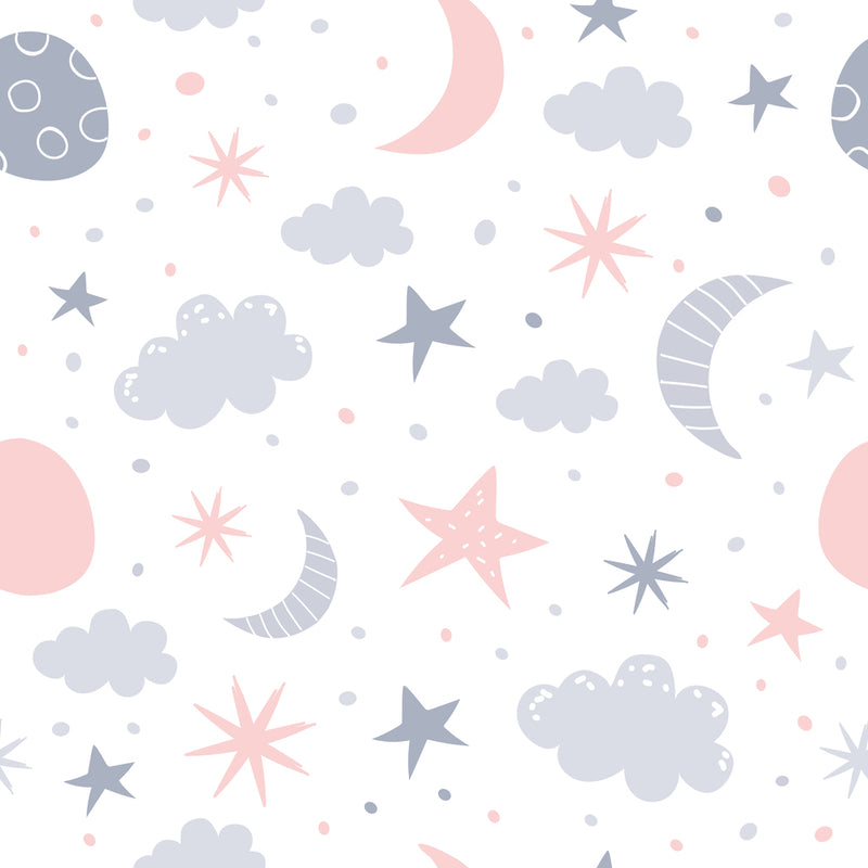 Moon & Star Nursery Wallpaper