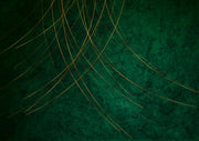Golden Rays On Green Art Self Adhesive Sticker For Table