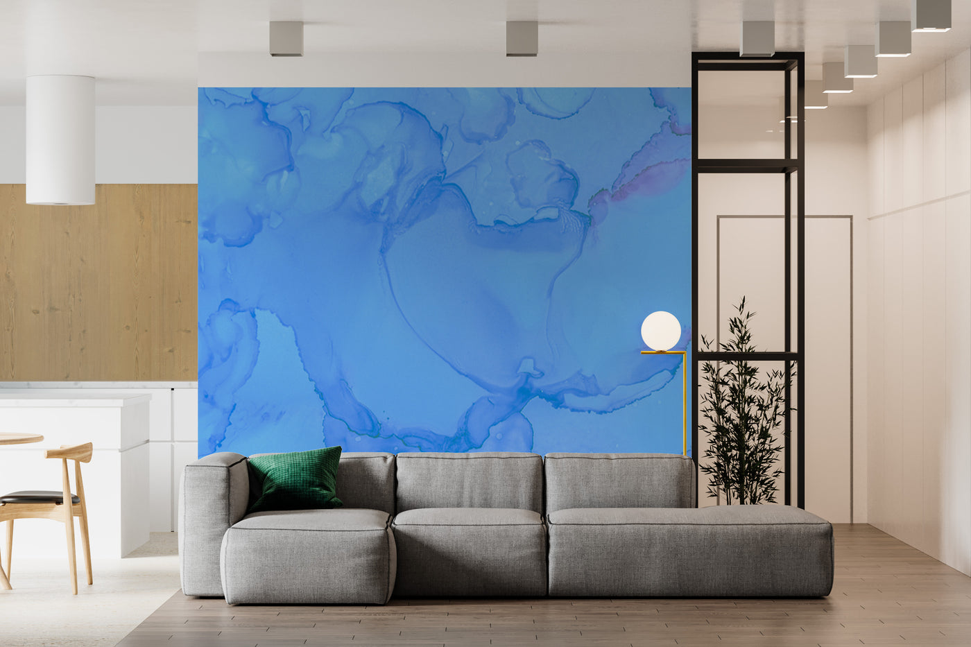 Blue Painting Wallpaper