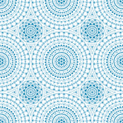Blue Round Mandala Art Self Adhesive Sticker For Table