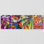 Psychedelic Wall Art, Set Of 4