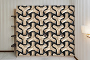 Black And Cream 3D Self Adhesive Sticker For Wardrobe