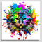 Colourful Cat Art