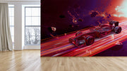 Red Sports Car Racing Wallpaper