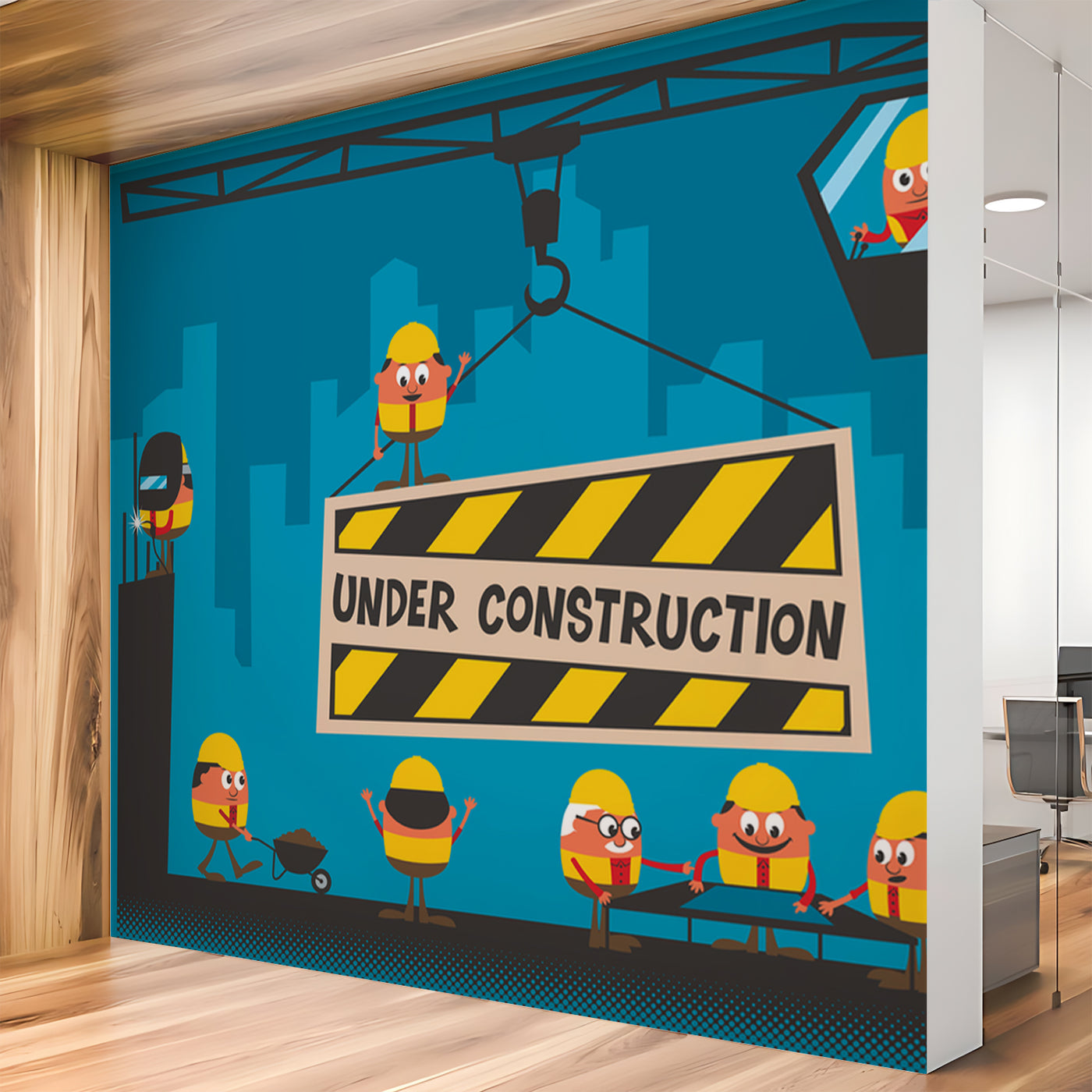 Under Construction Blue Wallpaper