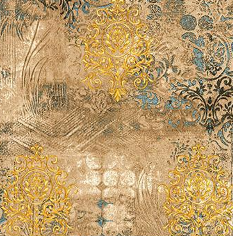 Romania Traditional Golden Damask Wallpaper