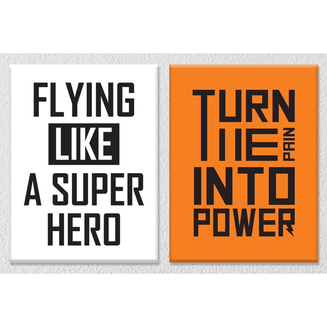 Flying like a super hero Set of 2