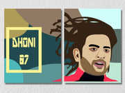 Dhoni Wall Art, Set Of 2