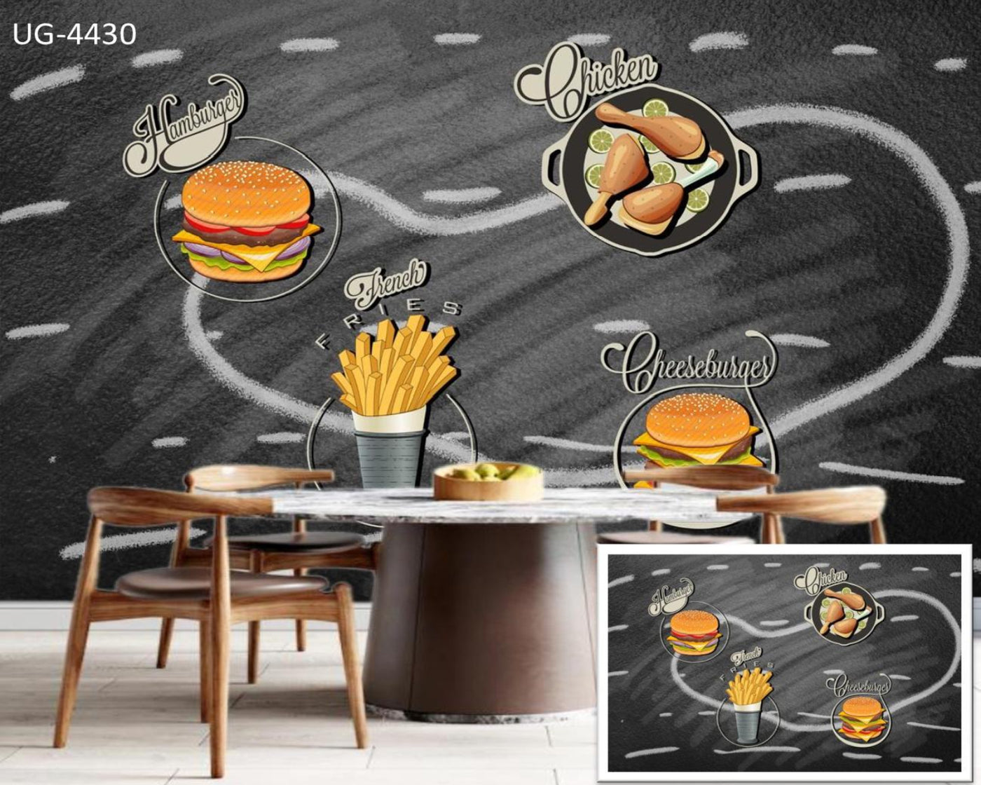 Hamburger Cafe Wallpaper