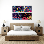 Psychedelic Wall Art, Set Of 4
