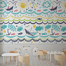 Oceon Doodle School Wallpaper