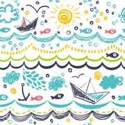 Oceon Doodle School Wallpaper