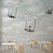 Panda Vinyl School Wallpaper