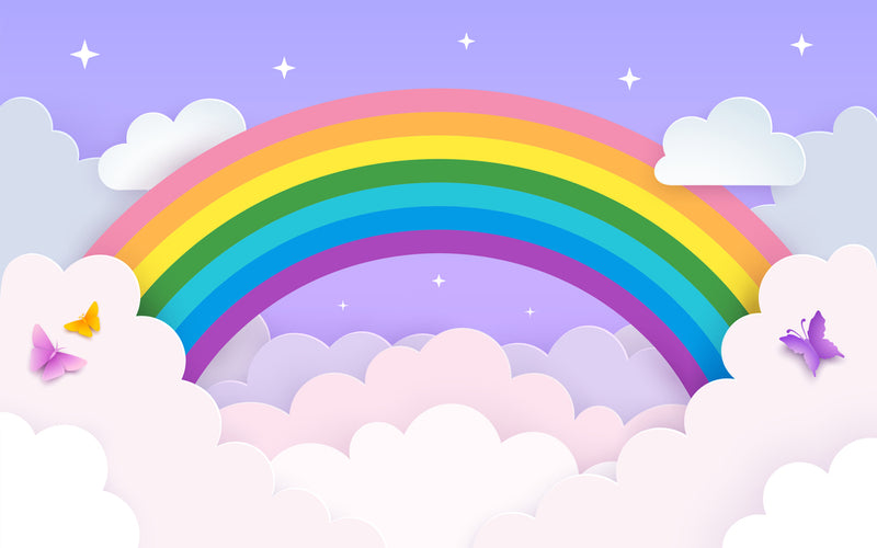Rainbow Seamless School Wallpaper