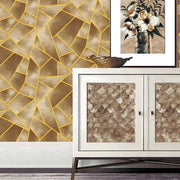 Shine 2 Gold Geometric Sharpie Wallpaper