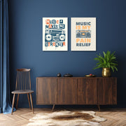 Music Player Wall Art, Set Of 2