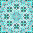 Blue Shaded Mandala Art Self Adhesive Sticker For Table