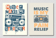 Music Player Wall Art, Set Of 2