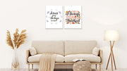 Jesus Inspiring Quote wall Art, Set Of 2