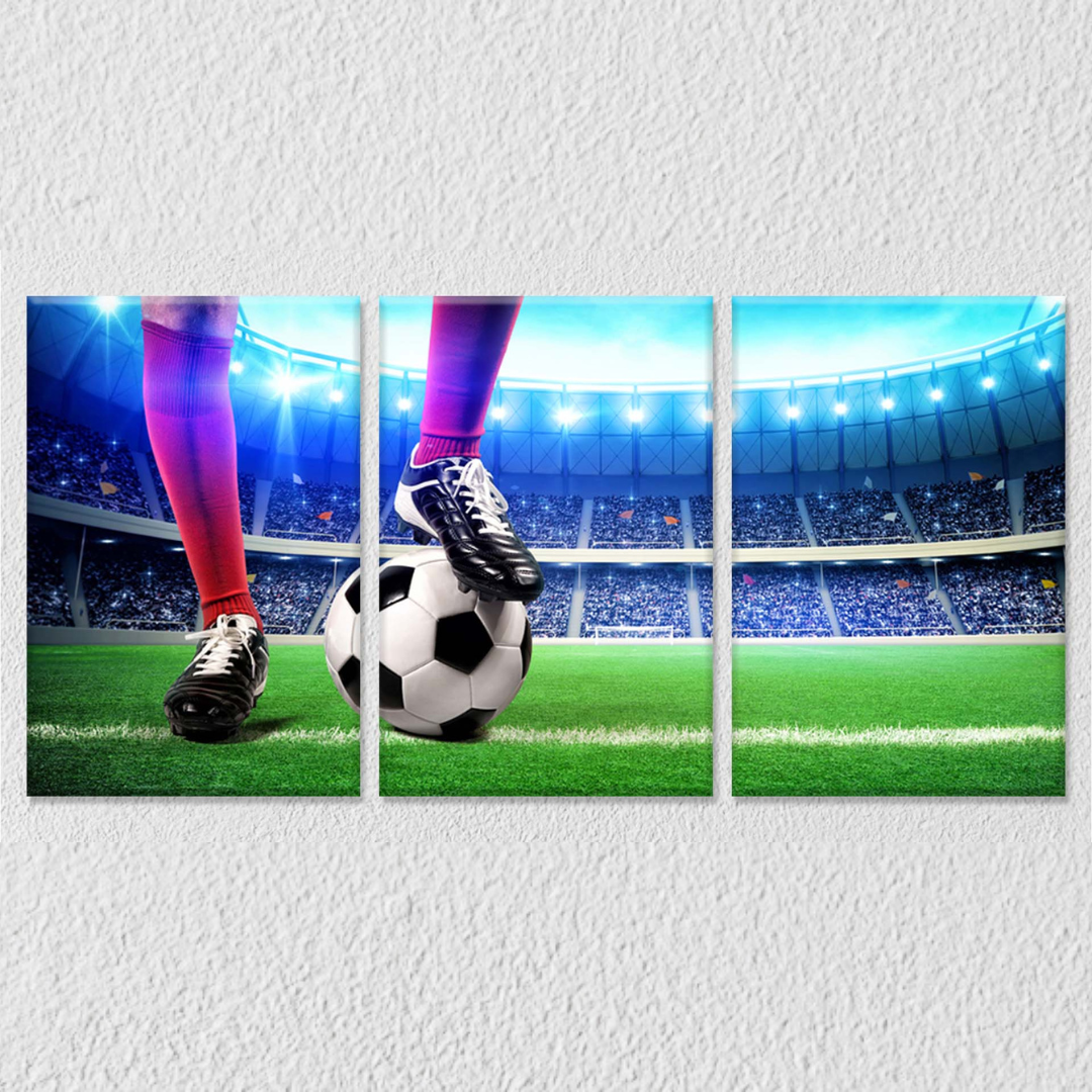 Professional Football Art, Set Of 3