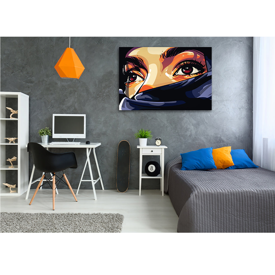 Eye Anime Self Adhesive Sticker Poster