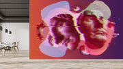 Red Pink Antique Wallpaper