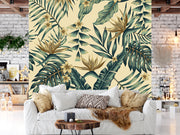 Vector Seamless Pattern Decorative Foliage Customized Wallpaper