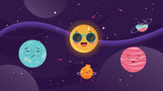 Happy Sun In Black Goggle Self Adhesive Sticker For Wardrobe