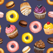 Donuts And Cupcake Art Self Adhesive Sticker For Refrigerator