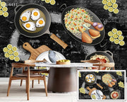Egg omlet Cafe Wallpaper