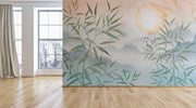 Tropical Sunset Meadow Wallpaper