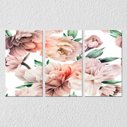 Big Flower Art, Set Of 3