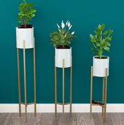 Metal Plant Stand With Planter 93