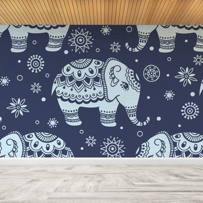 White Elephant Purple Wallpaper