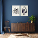 Music And Peace Wall Art, Set Of 2