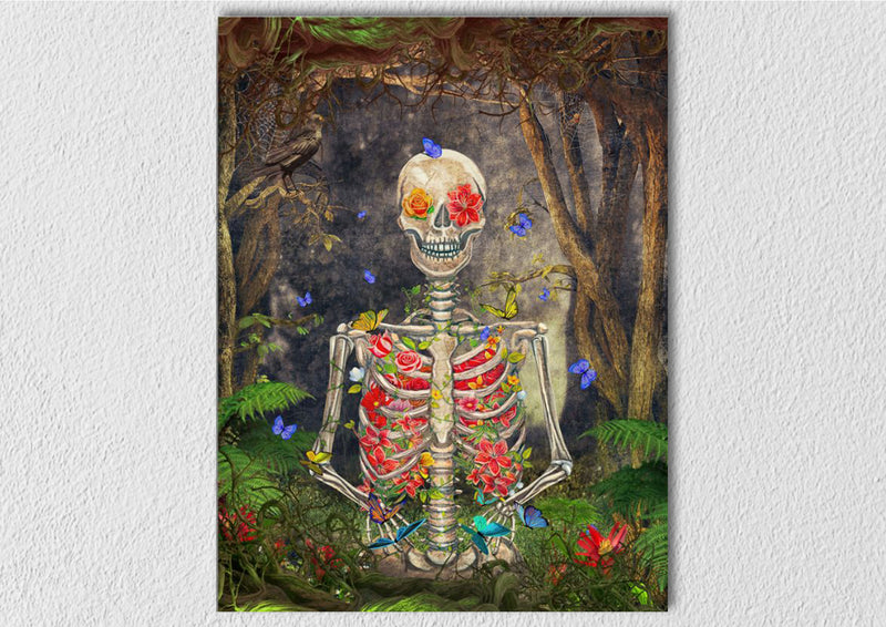 Floral Skeleton Art