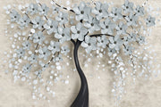 White 3D Flowers Customize Wallpaper