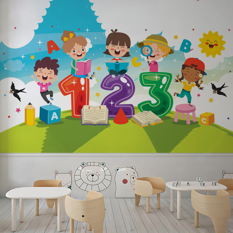 Numeric Nursery Wallpaper