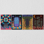 Psychedelic Wall Art, Set Of 4