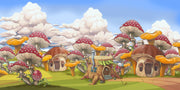 Mushroom House Nursery Wallpaper