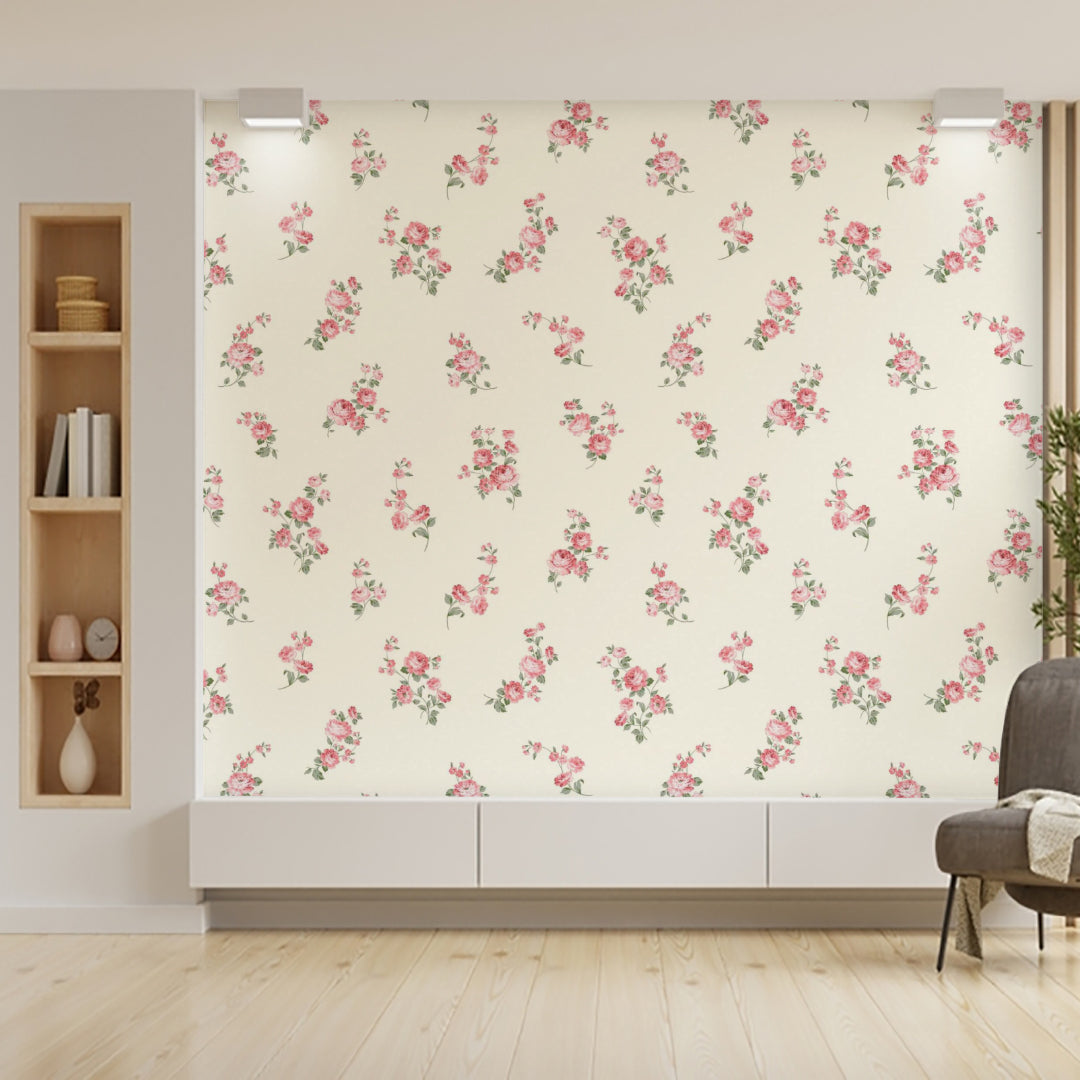 Veluce Small peach flower Wallpaper
