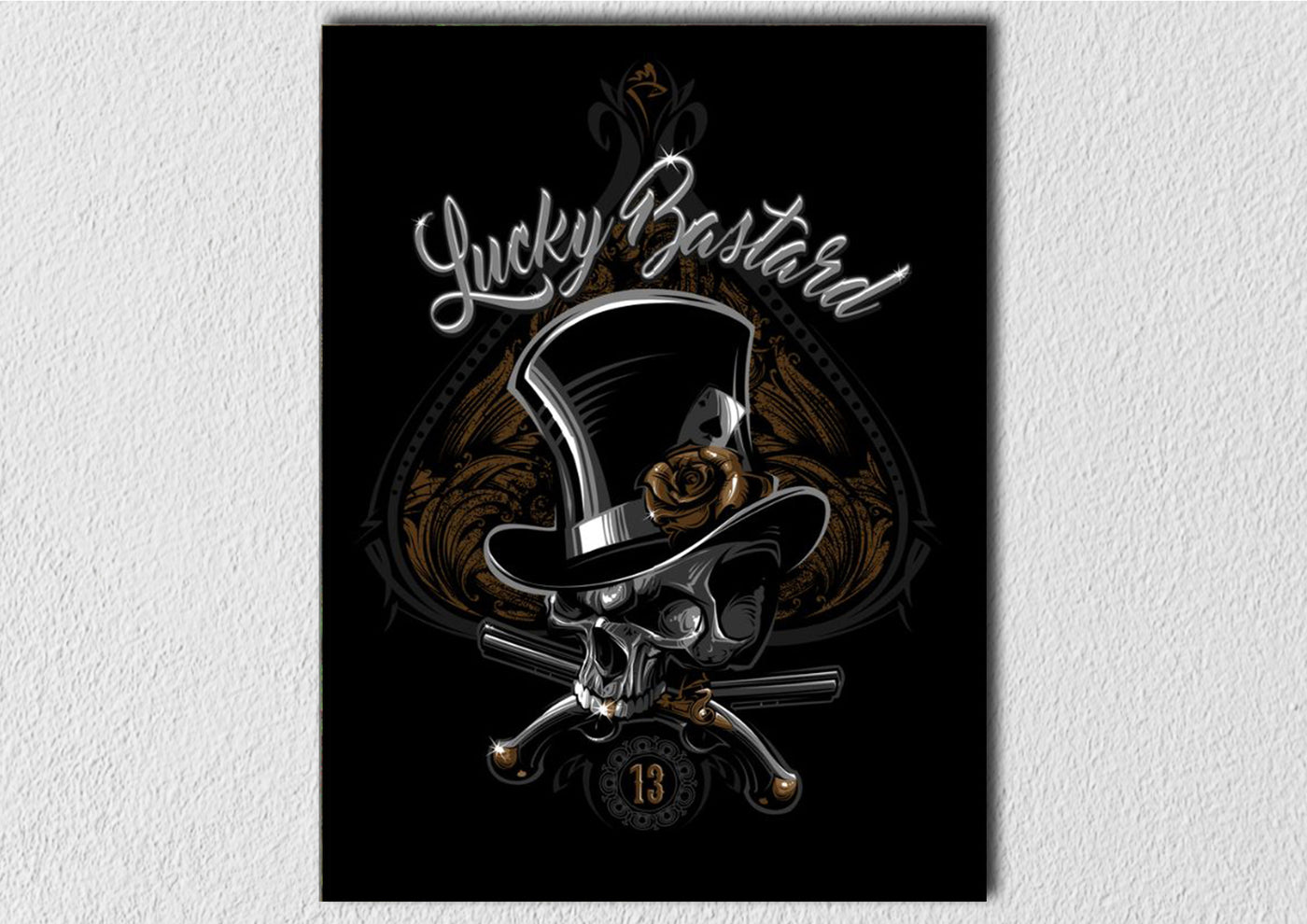 Lucky Bastard Skeleton Art