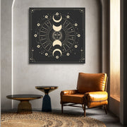 Black Beige Moon Phases