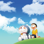 Nobita And Doremon Anime Self Adhesive Sticker For Door
